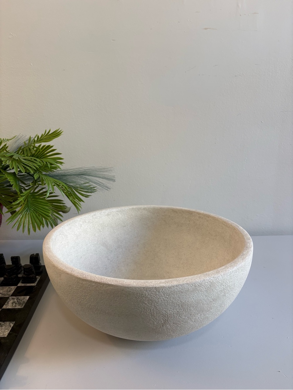 Animiora- Maghreb bowl. Neutral Textured Decorative Bowl - Stone Look